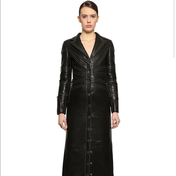 NWT RARE Marine Serre Leather Trench Coat - Picture 6 of 16